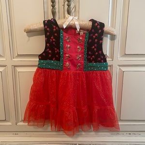 🌺🌸Matilda Jane Christmas dress embroidered flowers sparkly tulle 6 Months 🌺🌸